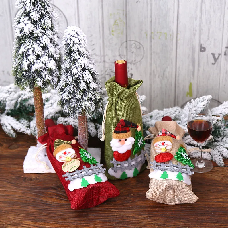 New Year Home Decor DIY Home Christmas Decorations for Home Wine Bottle Set Snowman Bottle Holder Xmas Christmas Decor for Table New Year Home Decor DIY Home Christmas Decorations for Home Wine Bottle Set Snowman Bottle Holder Xmas Christmas Decor for Table