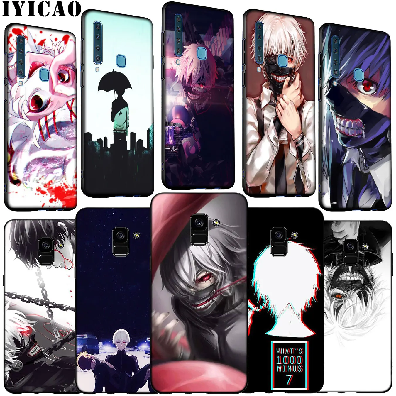 Мягкий силиконовый чехол для телефона Tokyo Ghoul Anime Samsung Galaxy A6 A7 A8 A9 2018 A3 A5 2016 2017 Note 9 8 10