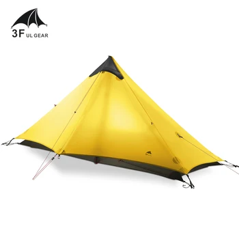 

3F LanShan 2 Person Outdoor Ultralight Camping Tent 3 and 4 Season Professional 15D nylon Rodless Tent Silicone waterproof