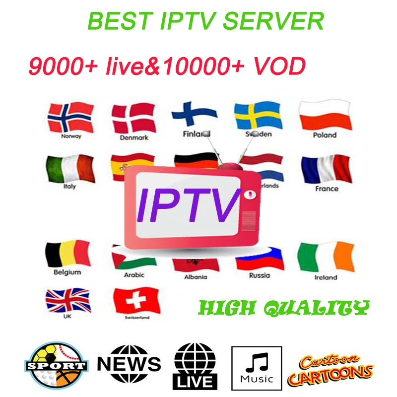 Быстрая Польша Full HD IPTV подписка для спорта live Android Mag M3u Италия Испании Франции