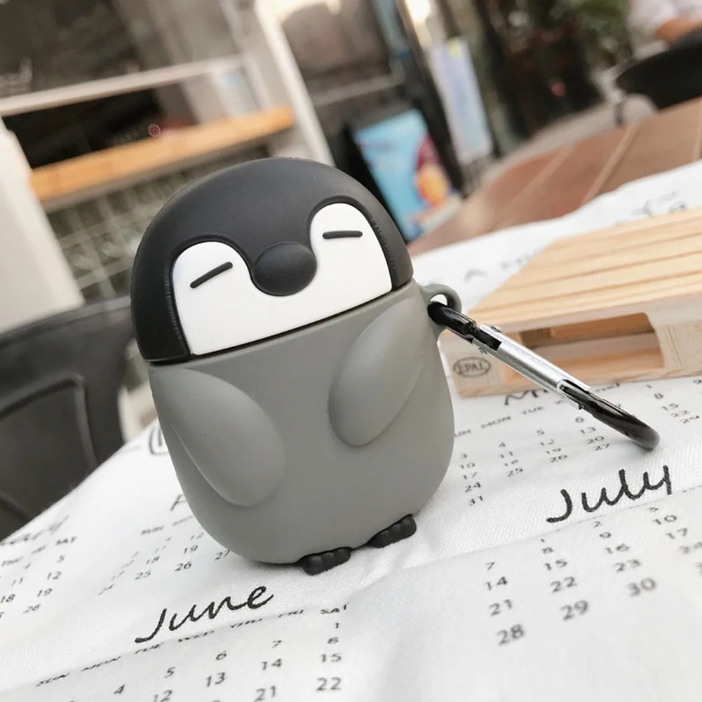 Чехол для наушников с 3D рисунком пингвина для Apple AirPods Pro 3, силиконовая беспроводная bluetooth-гарнитура, чехол для зарядки Air Pods 1 2