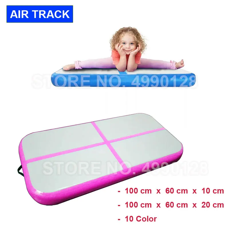 Livraison Gratuite AirTrack 1X0.6X0.1M Voie D'air De Gymnastique Gonflable Matelas De Gymnastique de Plancher D'air De Culbutage Bloc Yoga Tapis