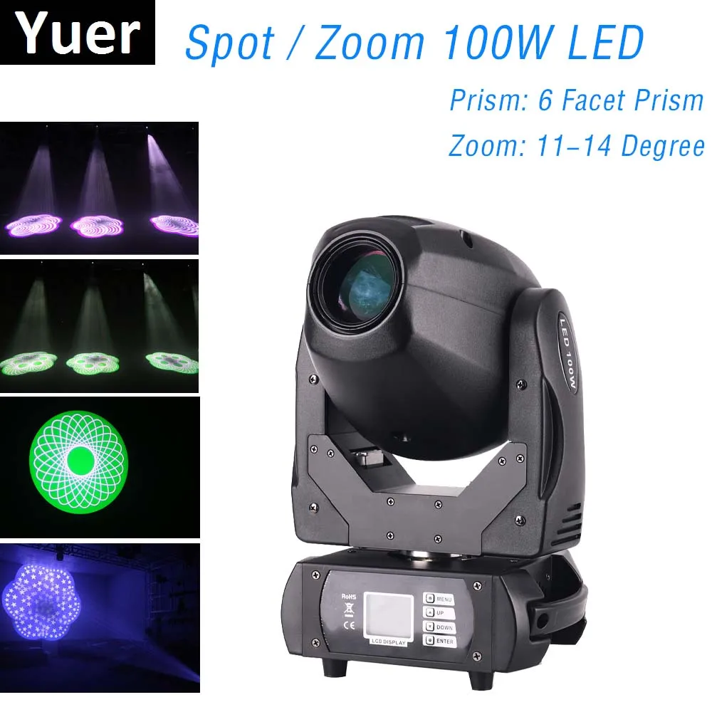100W LED Lyre Moving Head Light Beam Spot Zoom Light For Dj Disco Nightclub Party Light Music Professional Dj Equipments Luces