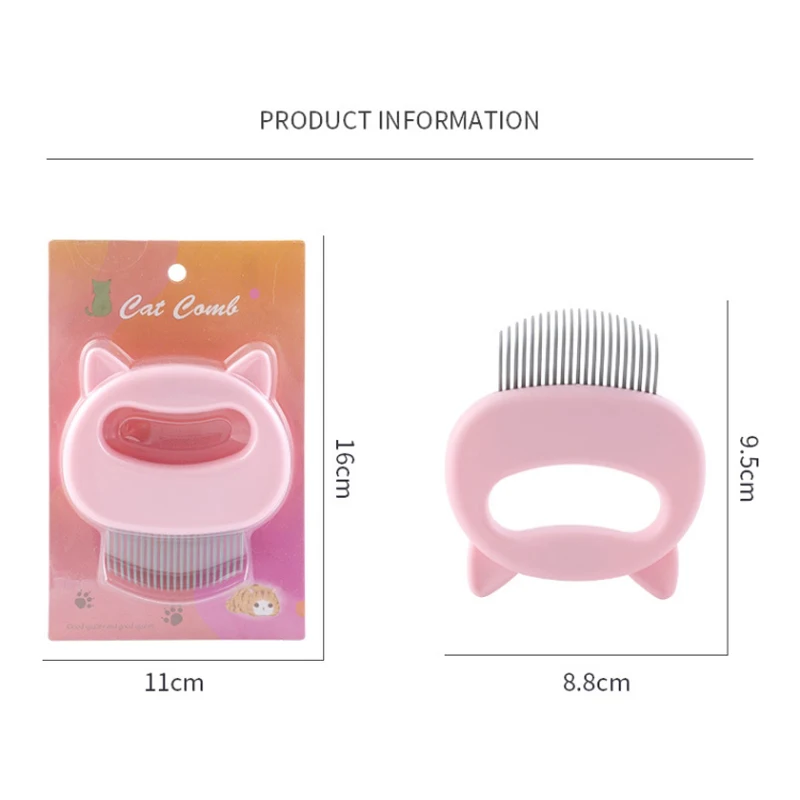 Cat Combs Grooming Massage Brush for Kitten Kitty Floating Hair Remover Handle Comb with Shell Shape Cat Grooming Supplies Cat Combs Grooming Massage Brush for Kitten Kitty Floating Hair Remover Handle Comb with Shell Shape Cat Grooming Supplies