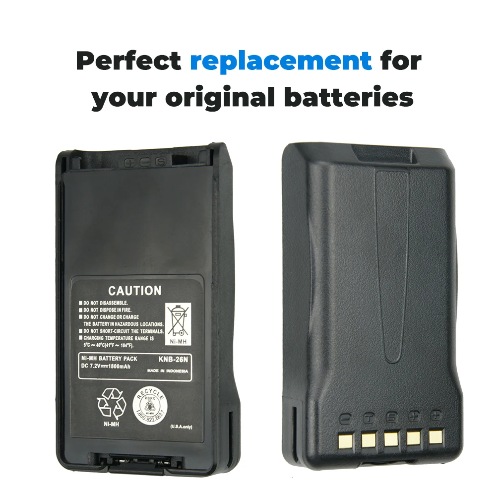 Ni-nh Two-way Rádio Bateria Estendida Substituição para Kenwood Knb25 Knb-26 Knb-25a Knb-26n Tk-2170 Tk3170 Peças 7.2v 1800mah - Image 5