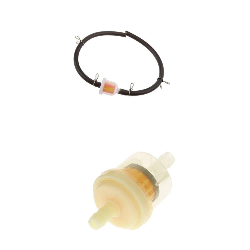 2x 6mm Mini Motorcycle Gas Hose Line Fuel Filter For 47cc 49cc ATV