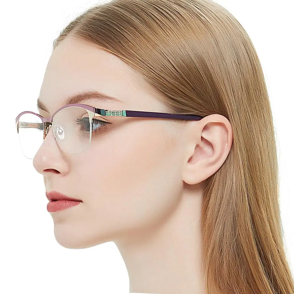 Cena Kobiety okrągłe okulary rama optyczna recepta komputer krótkowzroczność przezroczyste okulary jasne metalowe ramki światła OCCI CHIARI BAUSO