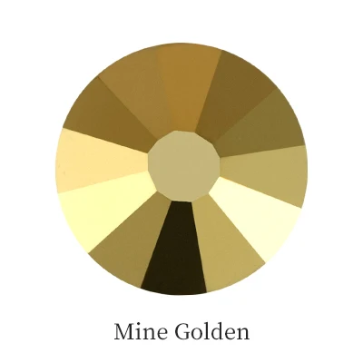 Mine Golden Серебряные хрустальные стразы, горный хрусталь Flatback Стразы горячего крепления алмазное стекло для рисования аппликация для DIY Одежда ручной работы ногтей искусство - Цвет: Mine Golden