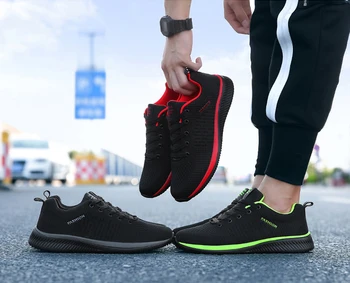 

2019 LettBAO Comfortable Breathable Mesh Men Casual Shoes Lace-up Men Shoes Lightweight Walking Sneakers Tenis Feminino Zapatos