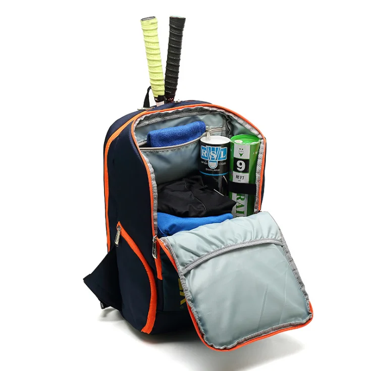 Портативный теннисный рюкзак для бадминтона, сумка для ракетки, большая емкость, для хранения обуви, спортивный тренировочный рюкзак для сквоша, подходит для 1-3 ракеток