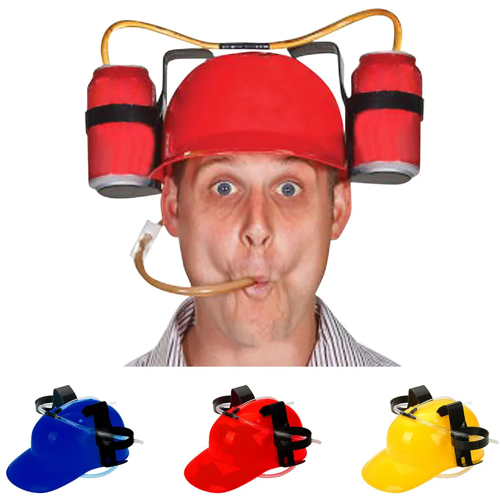 каска с трубочками для напитков. пивная каска. шлем для пива. кепка с пивом. пивная каска.