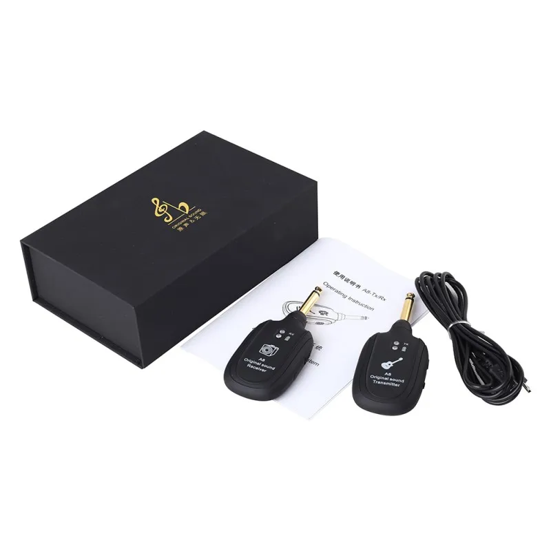 

Professional High-quality Guitar Wireless System Transmitter Built-in Rechargeable Receiver