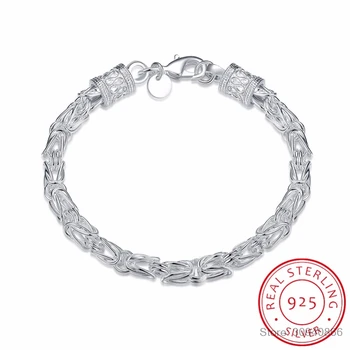 

Men's Fine Jewelry 5MM dragon chains 20CM bracelet 925 Sterling Silver Charm Dragon Bracelets Pulseras Male gift