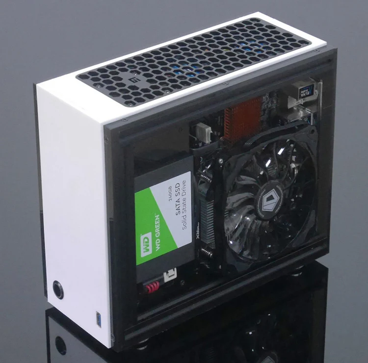 Чехол для игрового компьютера A35 Mini ITX Прозрачный Акриловый чехол s с удлинителем