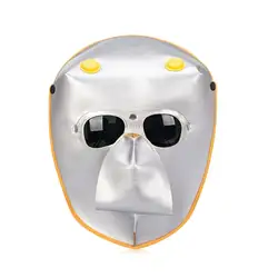 Регулируемая Изолированная кожаная Сварочная маска Argon Arc TIG MIG сварочные линзы Очки сварщика защитная маска для лица + защитные очки
