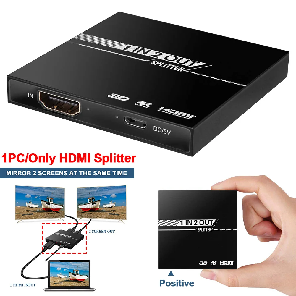 1 в 2 выход Full HD мультимедиа HDMI сплиттер усилитель переключателя рассеивания тепла видео широкий совместимый 3D Аудио ТВ для пожарной палки