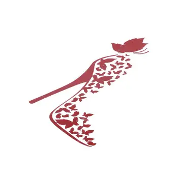 

13cm*17.1cm Fashion Butterfly Decor Vinyl Car Sticker Motorcycle Black/White/Red E7CA