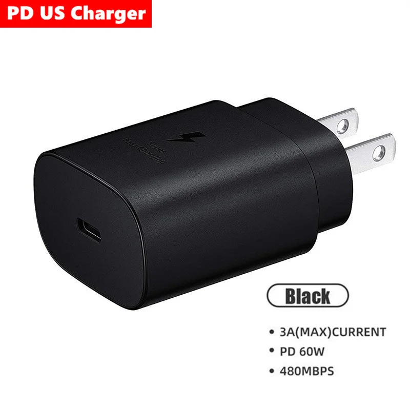 25W Pd Fast Charge Surper Quick Charger For Samsung Galaxy S21 5G S20 S10 Note 20 10 A70s 60 52 51 50 42 40  Chargeur Carregador usb c 20w Chargers