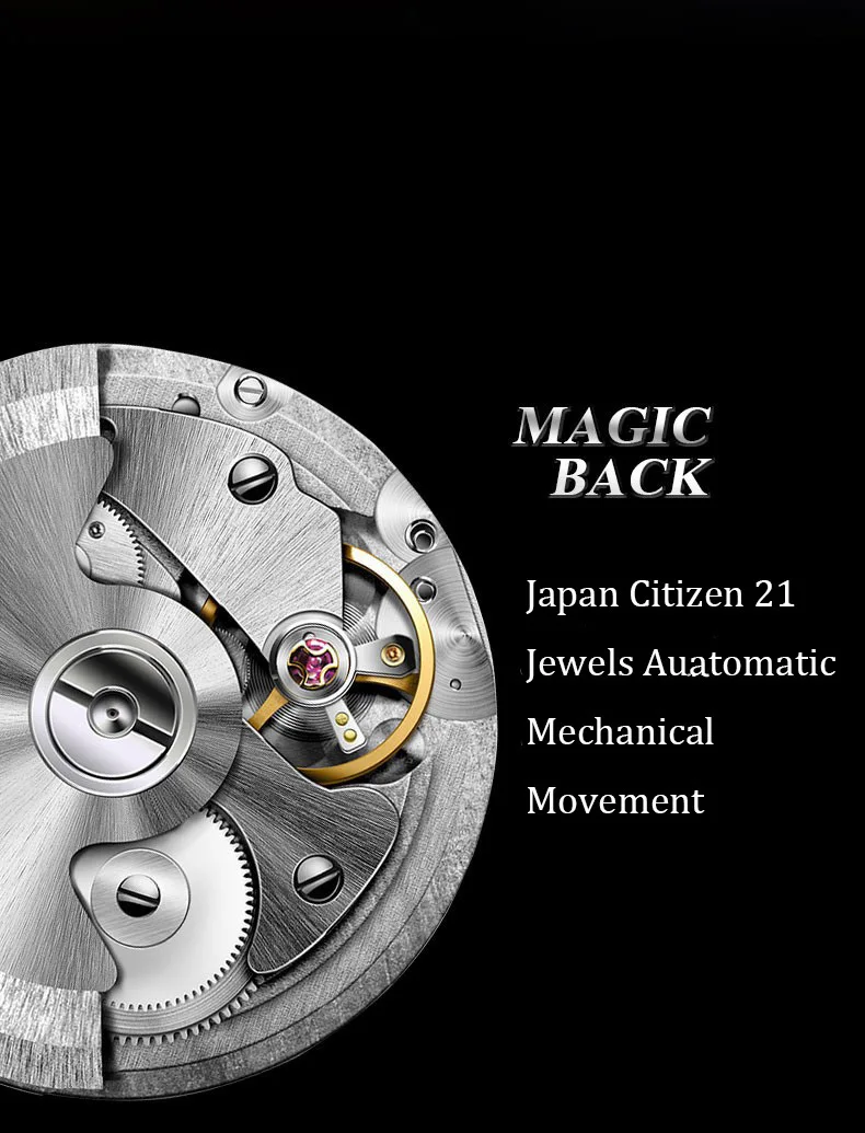 Switzerland LOBINNI мужские часы люксовый бренд с Citizen Move Мужские t автоматические механические мужские скелетоны фаза Луны relogio L18013