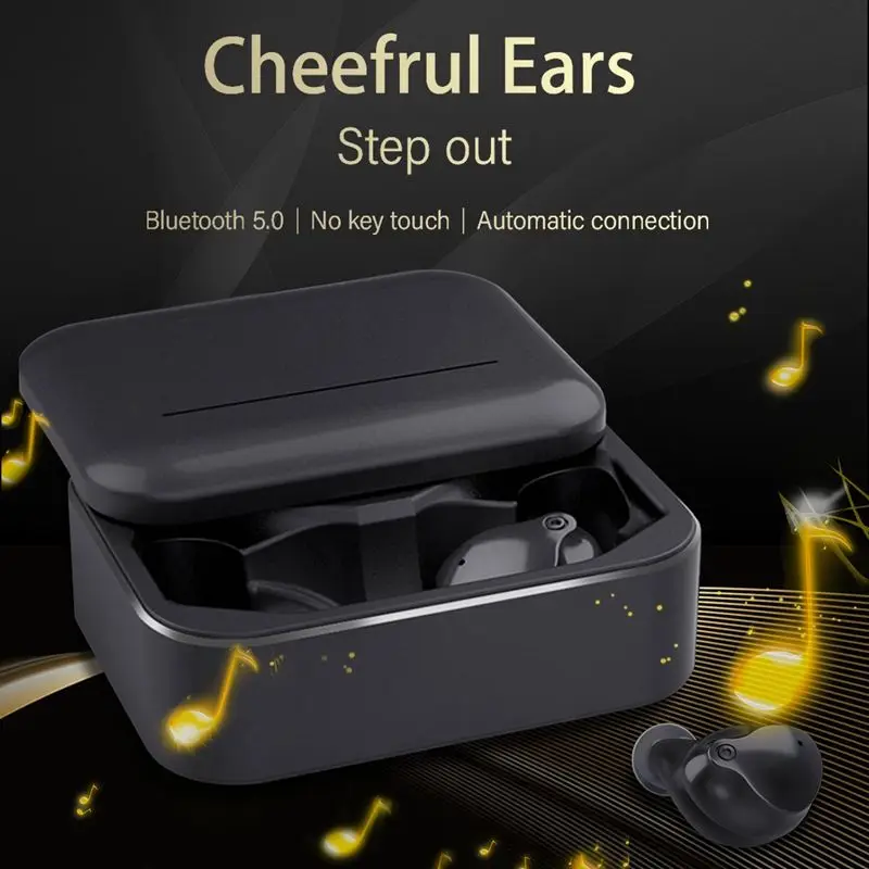 LEORY Wireless bluetooth 5.0 Earphone Smart Noise Cancelling HiFi Stereo Earbuds HD Call 3200mAh Charging Box Headset with Mic