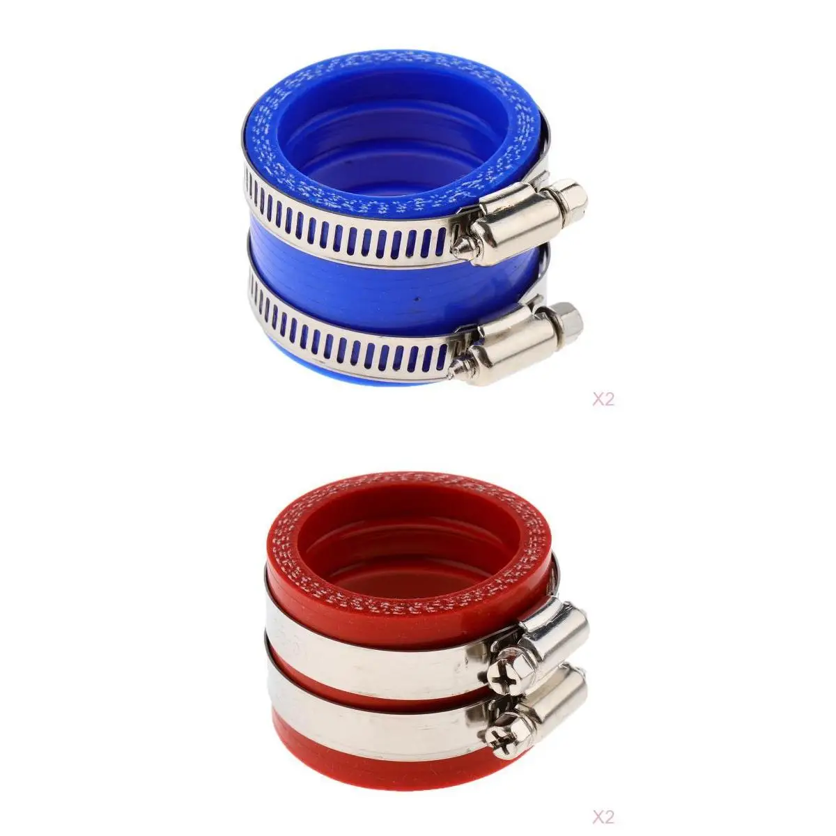 4PCs 32mm/34mm PWK OKO KOSO Carburetor Intake Carb Interface Adapter Glue for Kawasaki, Red + Blue