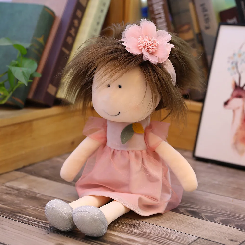 Новинка; Kawaii; плюшевые куклы в юбке с героями мультфильмов «маленькая сестра»; Плюшевые Игрушки для маленьких девочек; удобные игрушки для сна; детские игрушки для девочек на день рождения - Цвет: Pink (flower)