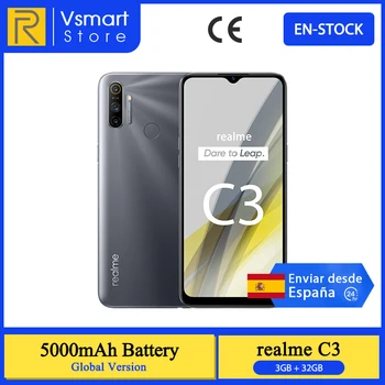 

Global Version Realme C3 Smartphone 3GB 32GB 6.5'' Mini-drop Screen 12MP Triple Rear Cameras Helio G70 Mobile Phone 5000mAh