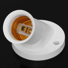 Белый Цоколь E27 под углом 45 градусов, пластиковый светильник с косым винтом, держатель для настенной лампы, адаптер, преобразователь переменного тока 250 В 4A