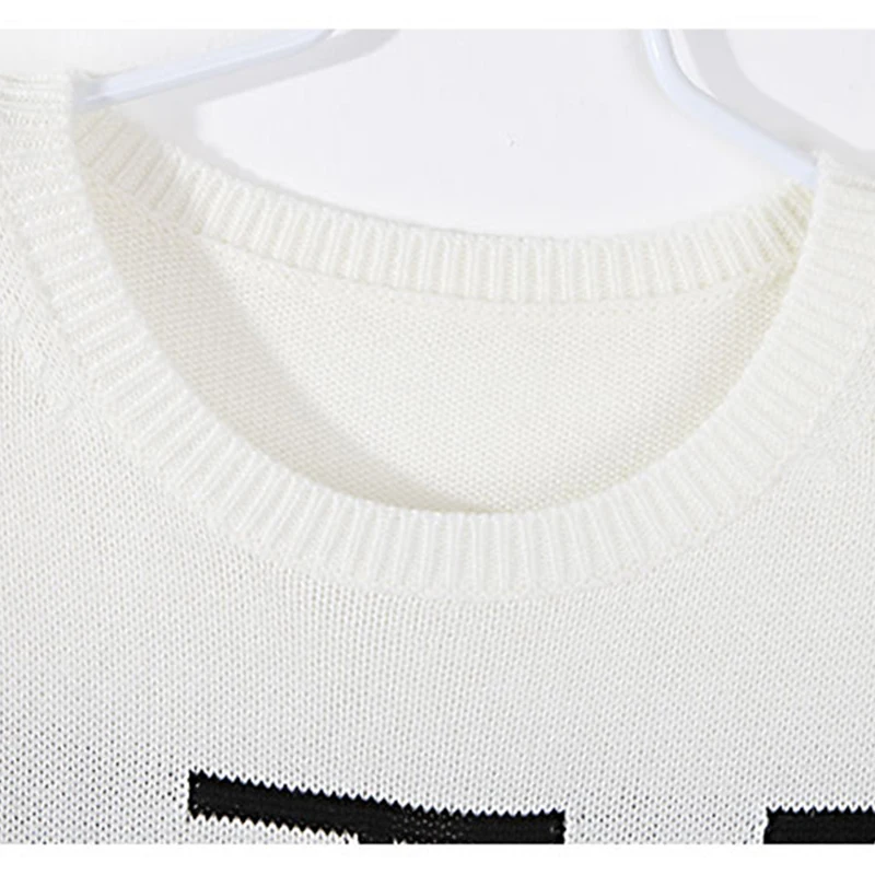 Ленивый Ветер Свободный вязаный женский свитер с буквенным принтом осенний Повседневный пуловер с круглым вырезом женский свитер HAL01