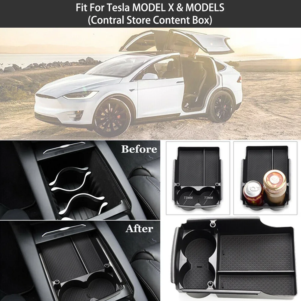 Авто центральной консоли ящик для хранения перчаток для Tesla модель X модель S автомобиль Интерьер подлокотник Органайзер лоток