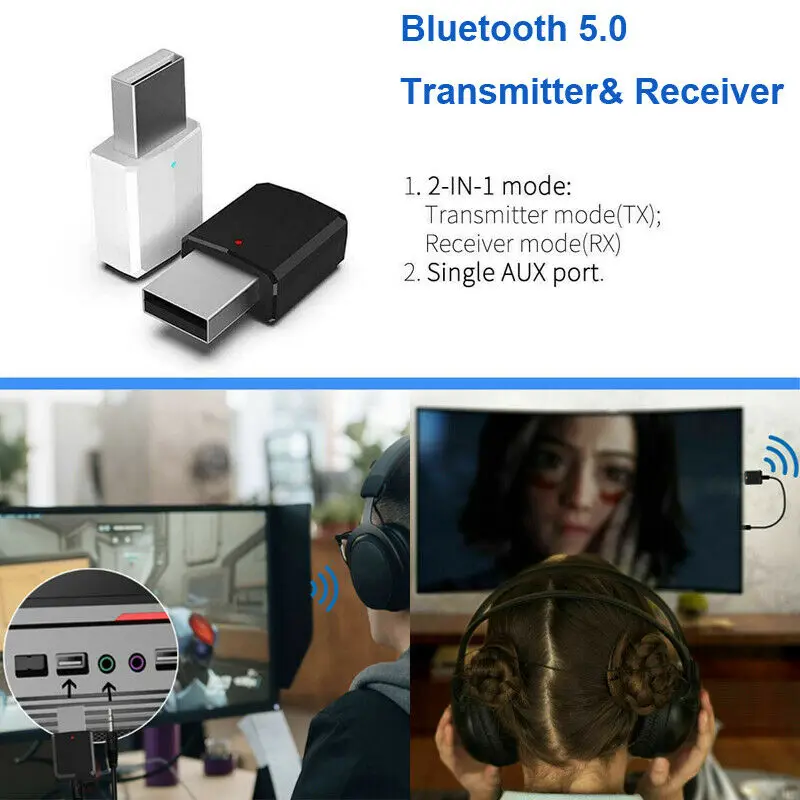 USB Bluetooth 5,0 аудио передатчик приемник беспроводной адаптер для ТВ PC Автомобильный дополнительный громкоговоритель