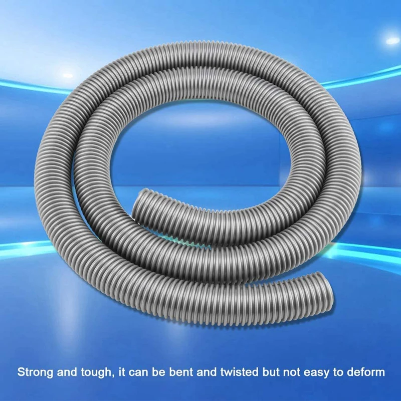 

Pipe Fittings Vacuum Cleaner Hose Threaded Pipe Vacuum Machine 2m Corrugated Flexible Gray Hose Soft Tube Tool