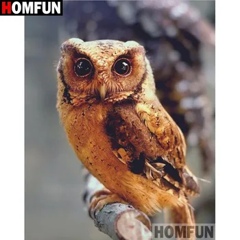 

HOMFUN Square/Round Drill 5D DIY Diamond Painting "Animal owl landscape" Embroidery Cross Stitch Full Rhinestone Decor A27731