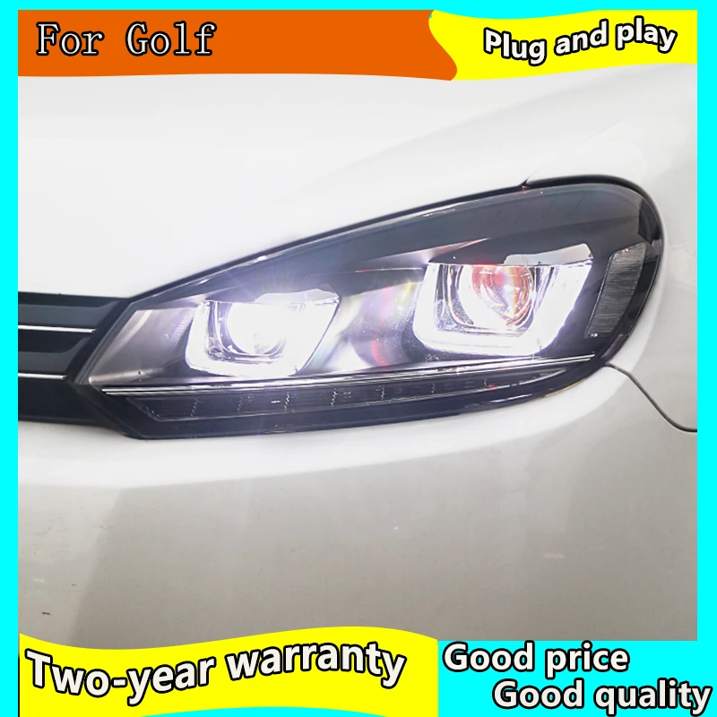 Car Styling for VW Golf 6 MK6 LED Headlight Golf6 DRL Hid Head Lamp Bi