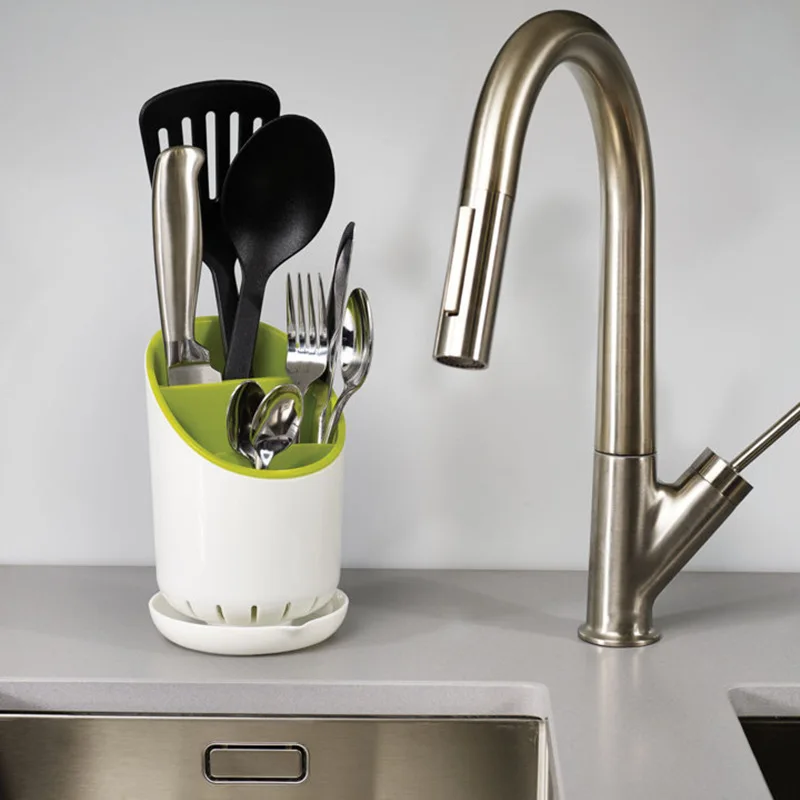 

Multi-functional-Water Draining Kitchen Knife Spatula Fork And Knife Storage Box a Generation of Fat