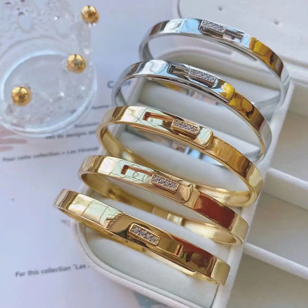 

3PCS, Punk Gold Silver Color Bracelets for Women Trendy Metal Copper Bangle Bohemian Jewelry Accessories