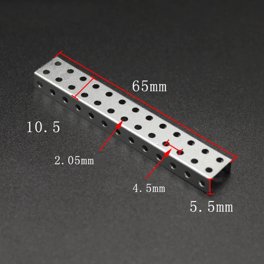 100pcs Right Angle U-shaped Fixing Rod for DIY Toys Cars Boats Model Robot Multi-functional Shaft Bracket Iron Long Fixed Part
