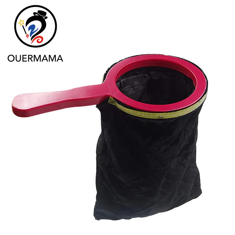 1 шт. реквизит для магических трюков волшебная сумка для смены скручивающаяся ручка делает вещи исчезающими волшебный трюк подарок для детей - Цвет: Black