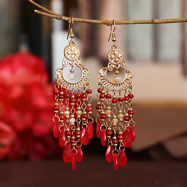 Red Statement Long Earrings, Crimson Red Chandelier Earrings, Red Ruby  Crystal Earrings, Red Crystal Oversize Drop Chandelier Earrings. - Etsy