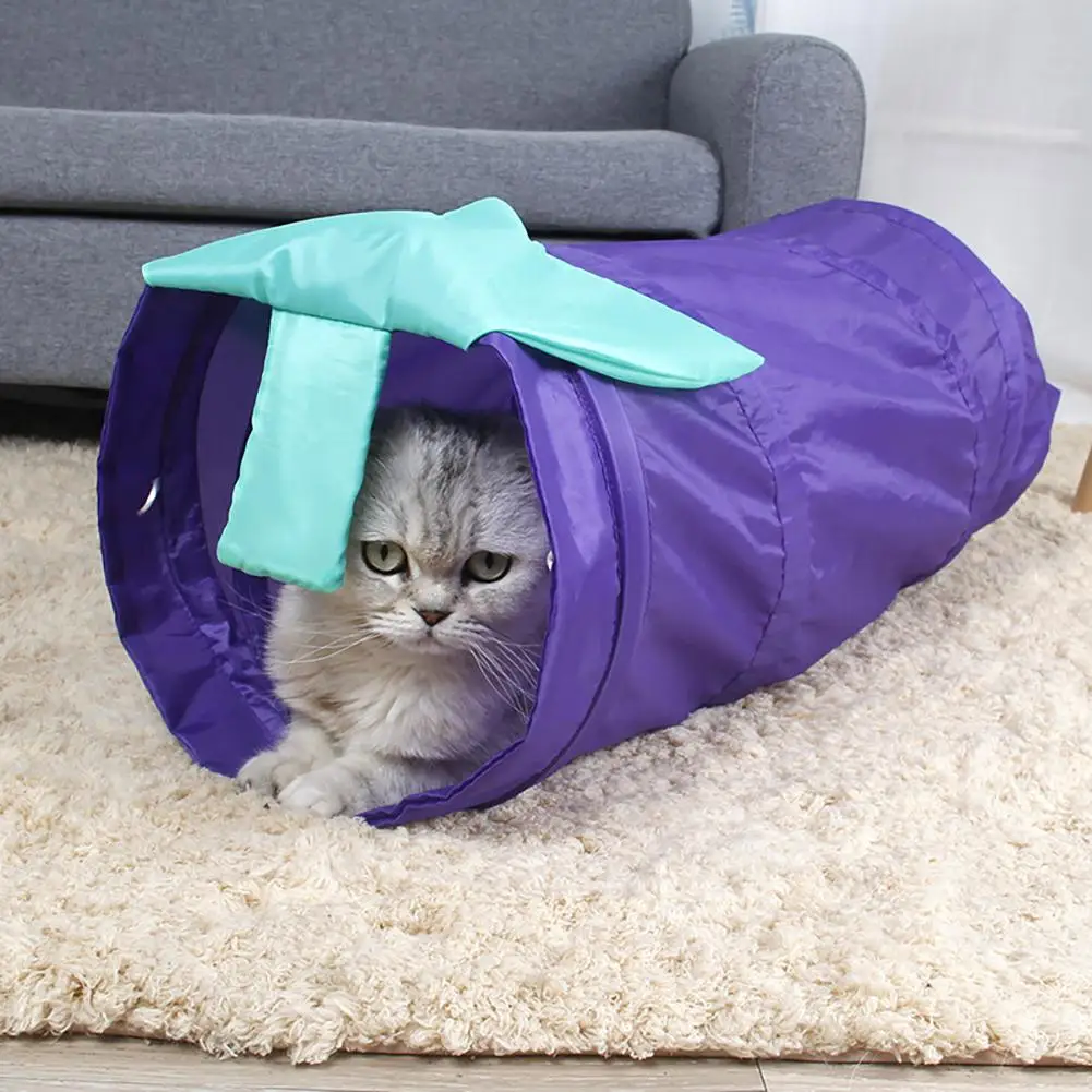 HobbyLane Funny Hide Folding Tunnel Interactive Toy for Pet Cat Summer Supplies Interactive Pet Socket Drill