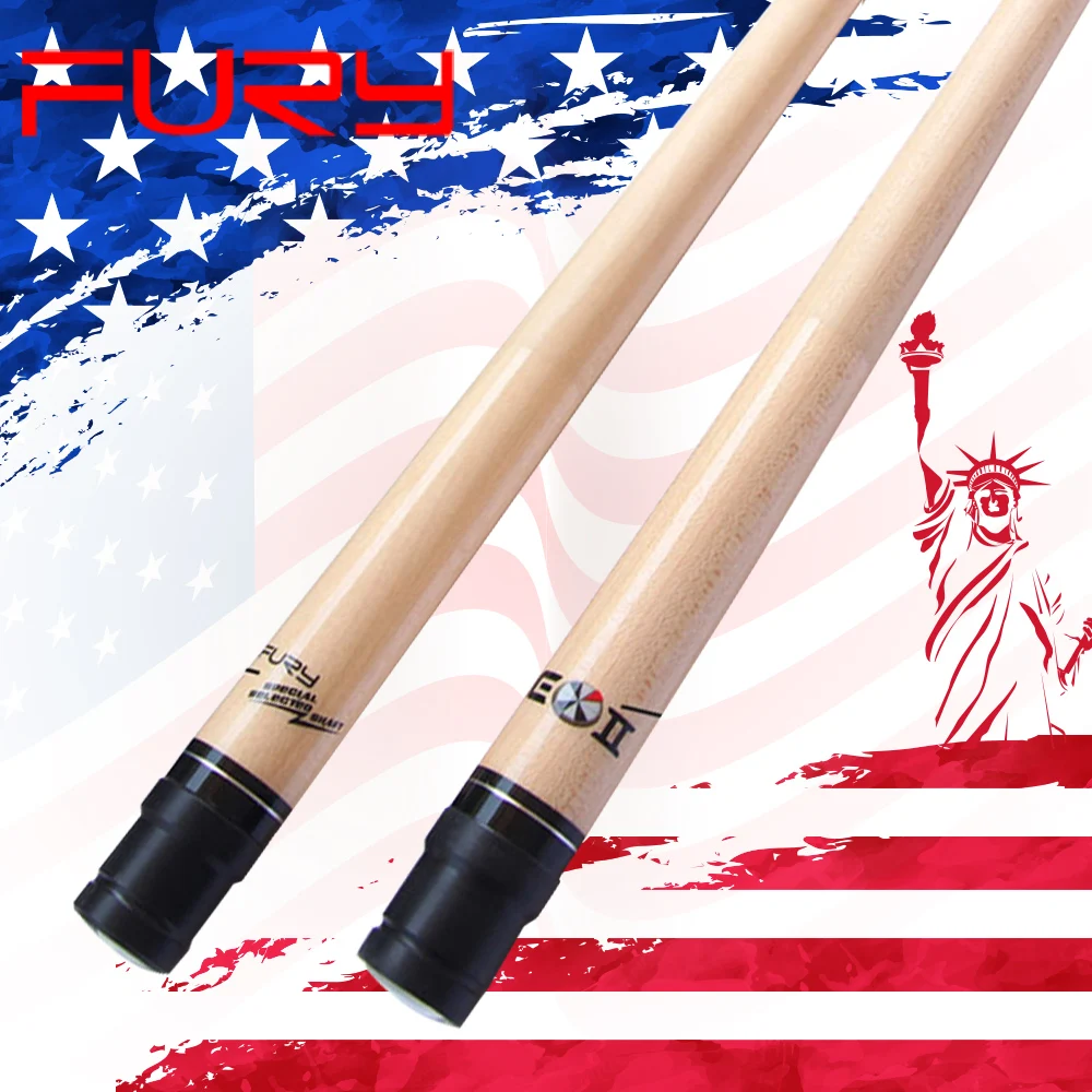 

Official FURY Pool Cue Technology Shaft 11.75/12.75mm Tiger Tip Selected Canadian Maple Quick&Slow Joint Professional Cue Shaft