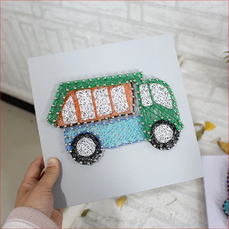 3D нить для рисования, нить для рисования, художественная декомпрессия, родитель-ребенок, материал "сделай сам", упаковка, детский подарок, автомобиль ручной работы - Цвет: Round board