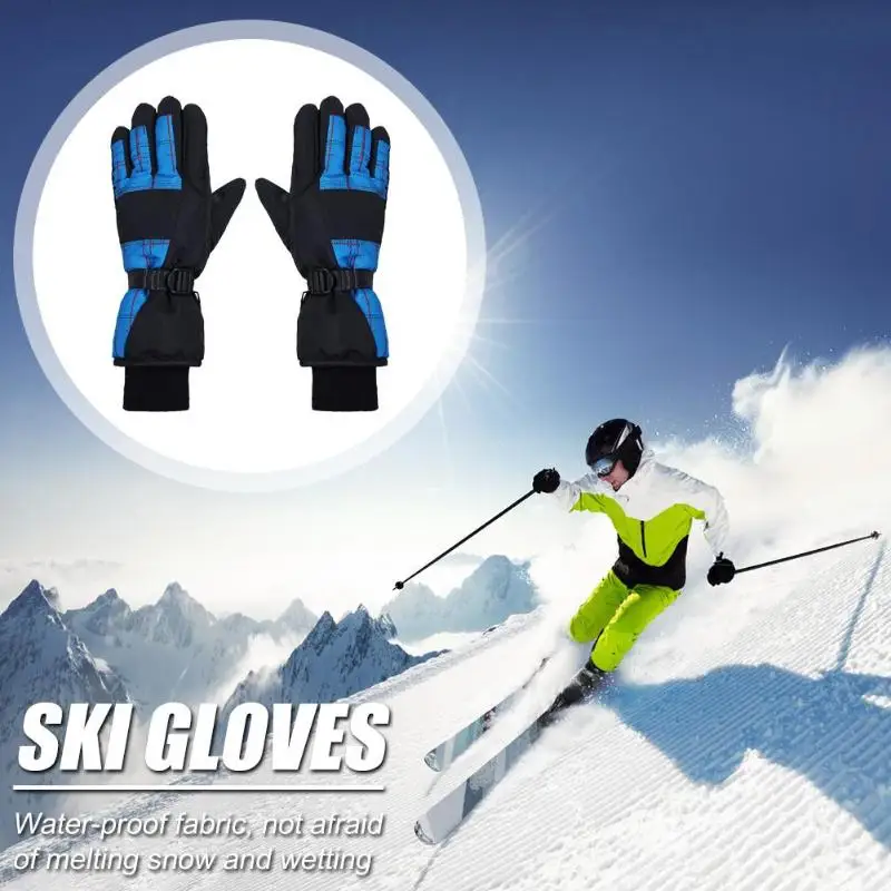 Водонепроницаемые ветрозащитные зимние флисовые перчатки для верховой езды для мужчин для вождения велоспорта защитные лыжные регулируемые утолщенные теплые перчатки