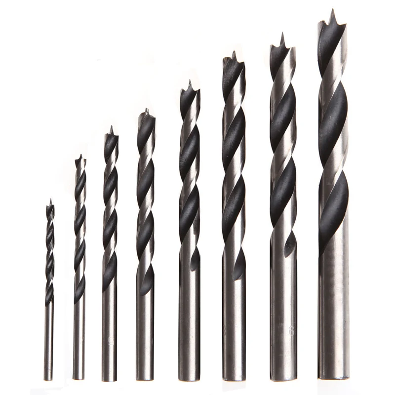 DWZ 8Pcs 3mm-10mm High Carbon Steel Woodworking Metal Wood Drill Bits Kits