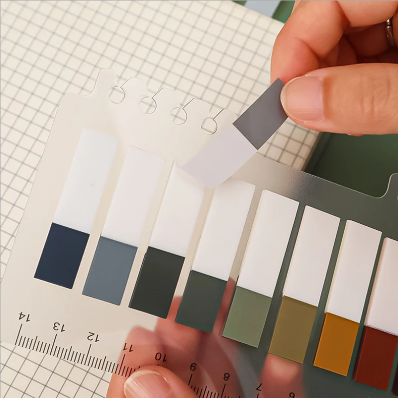 200 Sheets Retro Morandi Index Memo Pad Posted It Sticky Notes Paper Sticker Notepad Bookmark School Supplies Kawaii Stationery