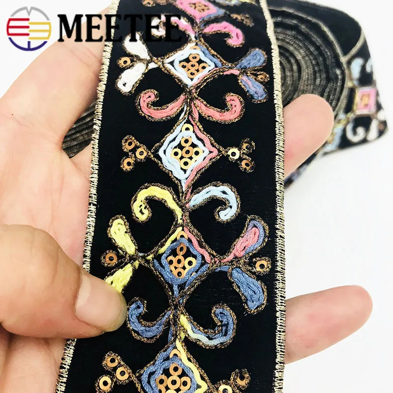 3m 5cm Ethnic Jacquard Webbing for Bags Shoes Belt Embroideried Lace Trims Ribbons DIY Clothing Decoration Sewing Accessories