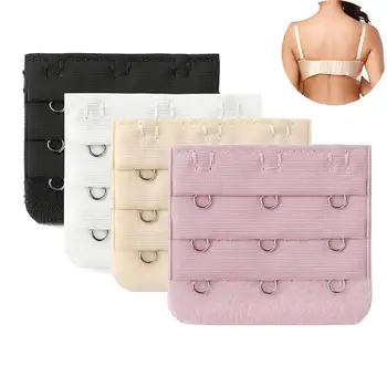 

4Pcs Breathable Bra Extenders 3 Hook 3 Row Bra Strap Extender Elastic Bra Extension Strap Multicolors Adjustable Bra Extender