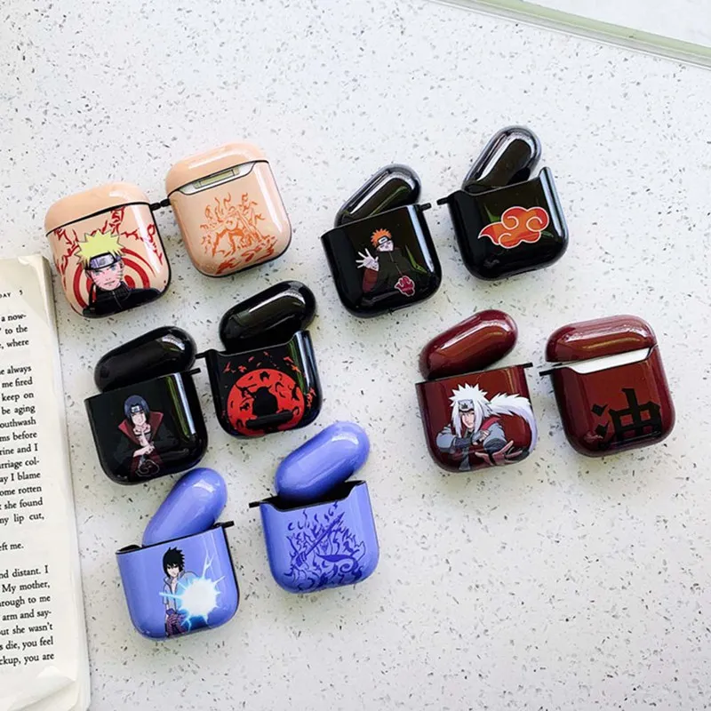 Чехол Naruto для Airpods аниме мультфильм Airpod 1/2 Apple чехол из углеродного волокна