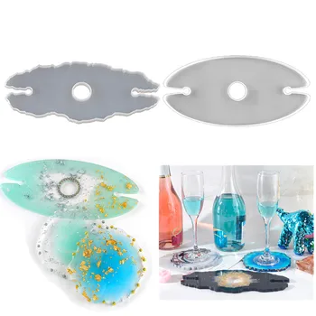 

Oval Coaster Molds for Resin Casting Silicone Coaster Molds for Red Wind Glass Hanging Holder Resin Tray Coaster Mold Kit