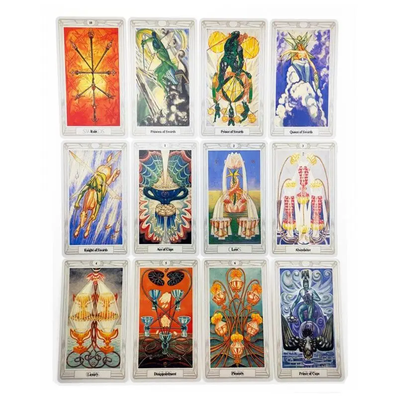 brydning Berygtet erotisk Thoth Tarot 78 Cards Deck Mysterious Divination Oracle Playing Card Family  Party Board Game - Board Game - AliExpress